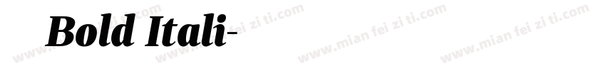 宋体 Bold Itali字体转换